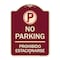 Signmission No Parking Prohibido Estacionar No Parking Heavy-Gauge Aluminum Sign, 24" x 18", BU-1824-23598 A-DES-BU-1824-23598 - alternate 1
